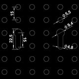 vidaXL Pegboard wall-mounted 3 pcs 40x58 cm steel