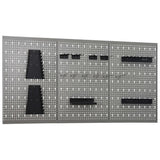vidaXL Pegboard Wall-Mounted 3 pcs 40x58 cm Steel