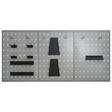 vidaXL Pegboard Wall-Mounted 3 pcs 40x58 cm Steel