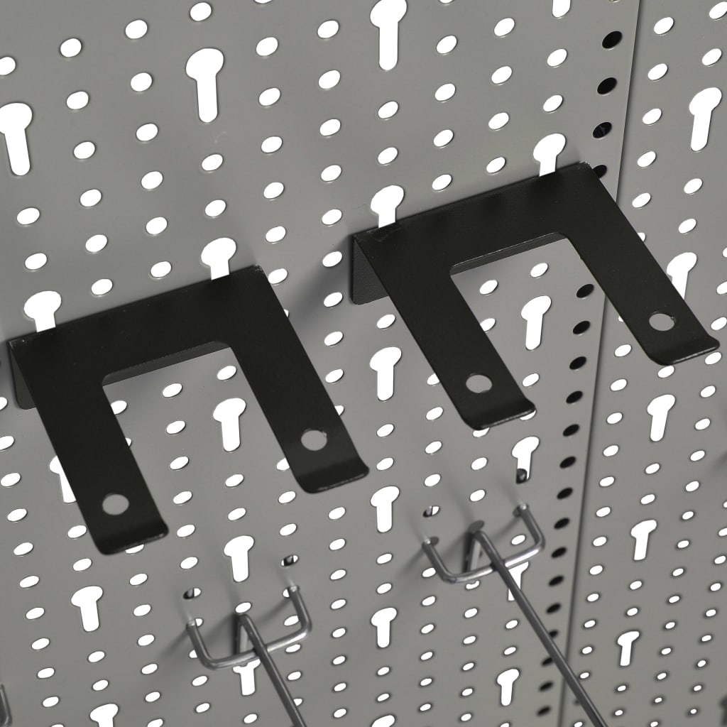 vidaXL Pegboard Wall-Mounted 3 pcs 40x58 cm Steel