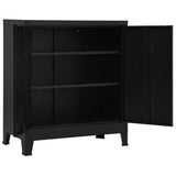 vidaXL Industrial Storage Cabinet 90x40x100 cm Steel Black