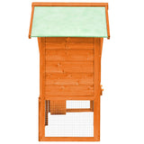 vidaXL Rabbit Hutch 140x63x120 cm Solid Fir Wood