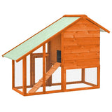 vidaXL Rabbit Hutch 140x63x120 cm Solid Fir Wood