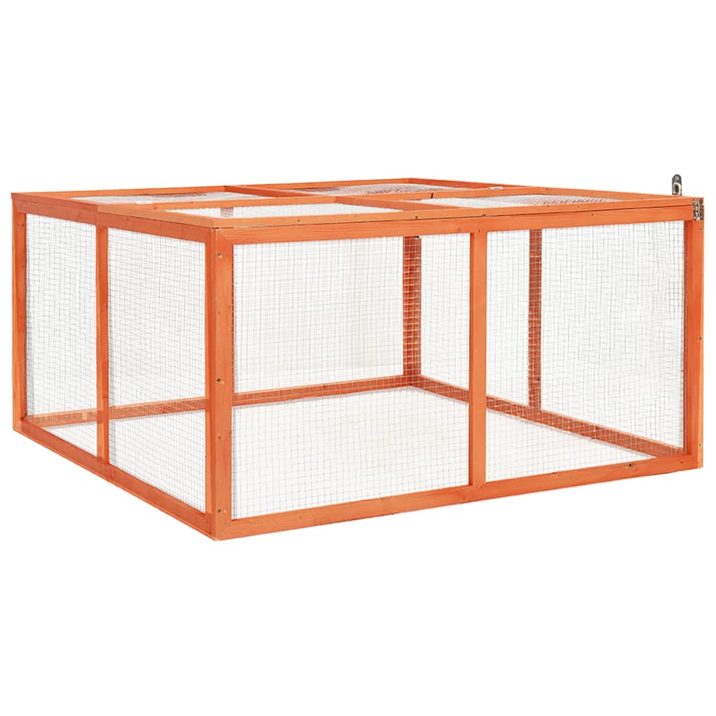 vidaXL Konijnenhok 124x120x60 cm massief vurenhout