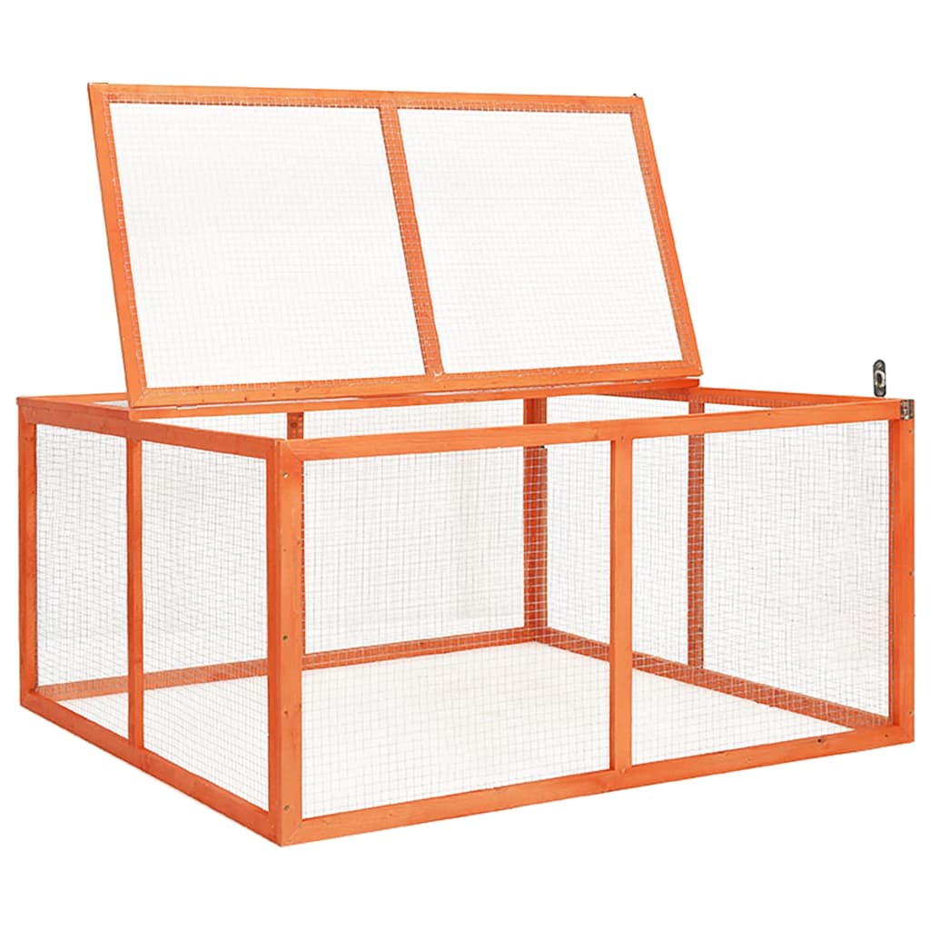 vidaXL Konijnenhok 124x120x60 cm massief vurenhout