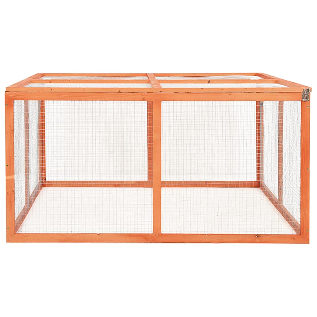 vidaXL Konijnenhok 124x120x60 cm massief vurenhout