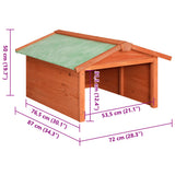 vidaXL Robotic Lawn Mower Canopy 72x87x50 cm solid spruce wood