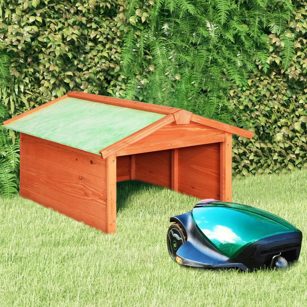 vidaXL Robotic Lawn Mower Canopy 72x87x50 cm solid spruce wood