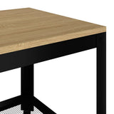 vidaXL Salontafel 90x45x45 cm MDF en ijzer lichtbruin en zwart