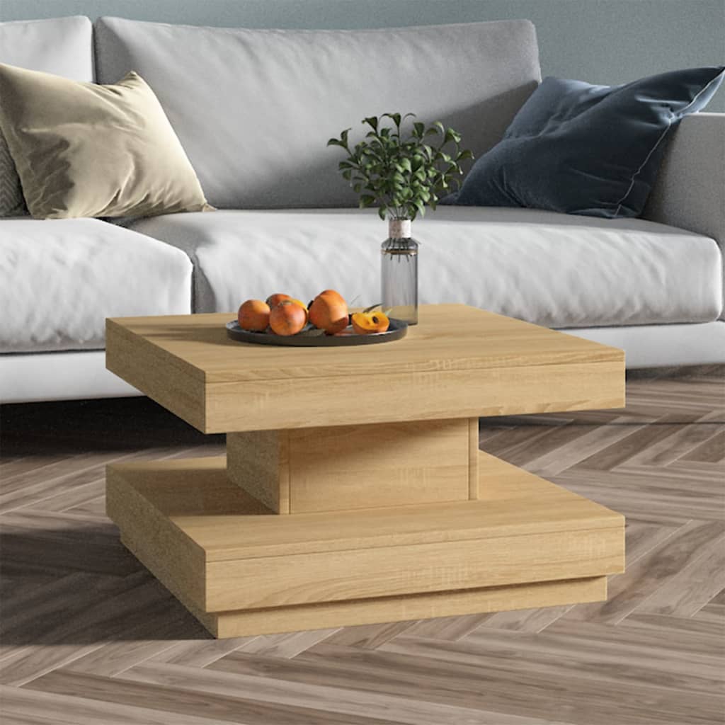vidaXL Coffee table 60x60x35 cm MDF light brown