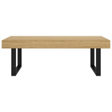 vidaXL Salontafel 120x60x40 cm MDF en ijzer lichtbruin en zwart