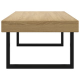 vidaXL Salontafel 120x60x40 cm MDF en ijzer lichtbruin en zwart