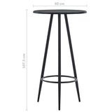 vidaXL Bartafel 60x107,5 cm MDF zwart