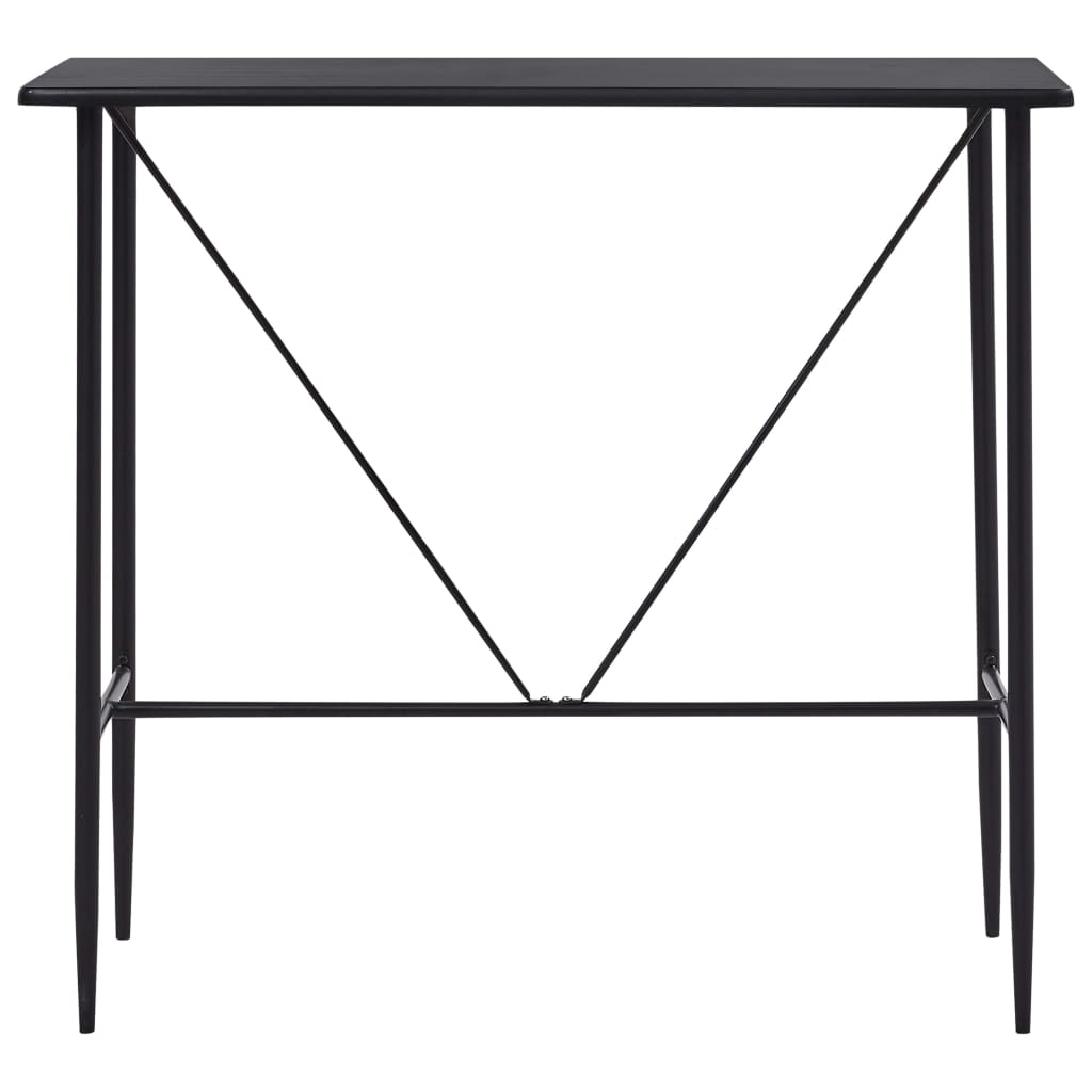 vidaXL Bartafel 120x60x110 cm MDF zwart