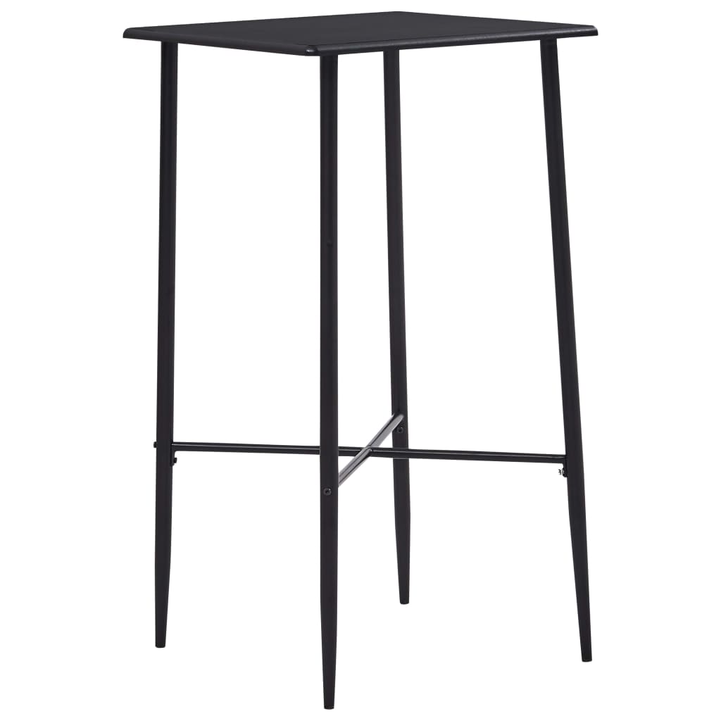 vidaXL Bartafel 60x60x111 cm MDF noir