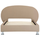 vidaXL Bedframe kunstleer cappuccino 100x200 cm