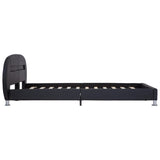 vidaXL LED Artificial Leather Bed Frame Black 180x200 cm