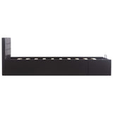 vidaXL Hydraulic Artificial Leather Storage Bed Frame Black 90x200 cm