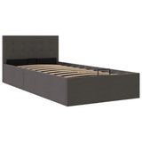 vidaXL Bed Frame with Hydraulic Storage Fabric Dark Grey 90x200 cm
