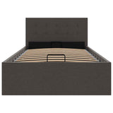 vidaXL Bed Frame with Hydraulic Storage Fabric Dark Grey 90x200 cm