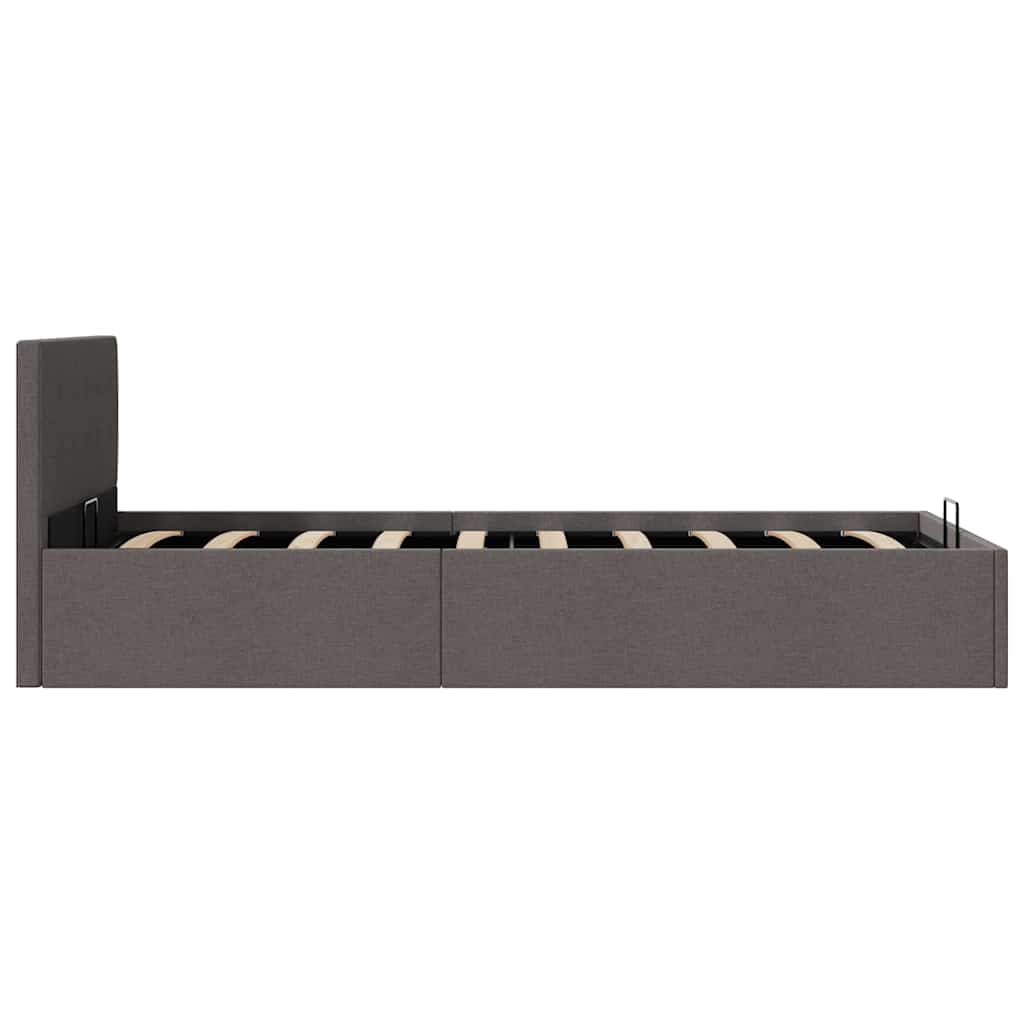 vidaXL Bed Frame with Hydraulic Storage Fabric Dark Grey 90x200 cm