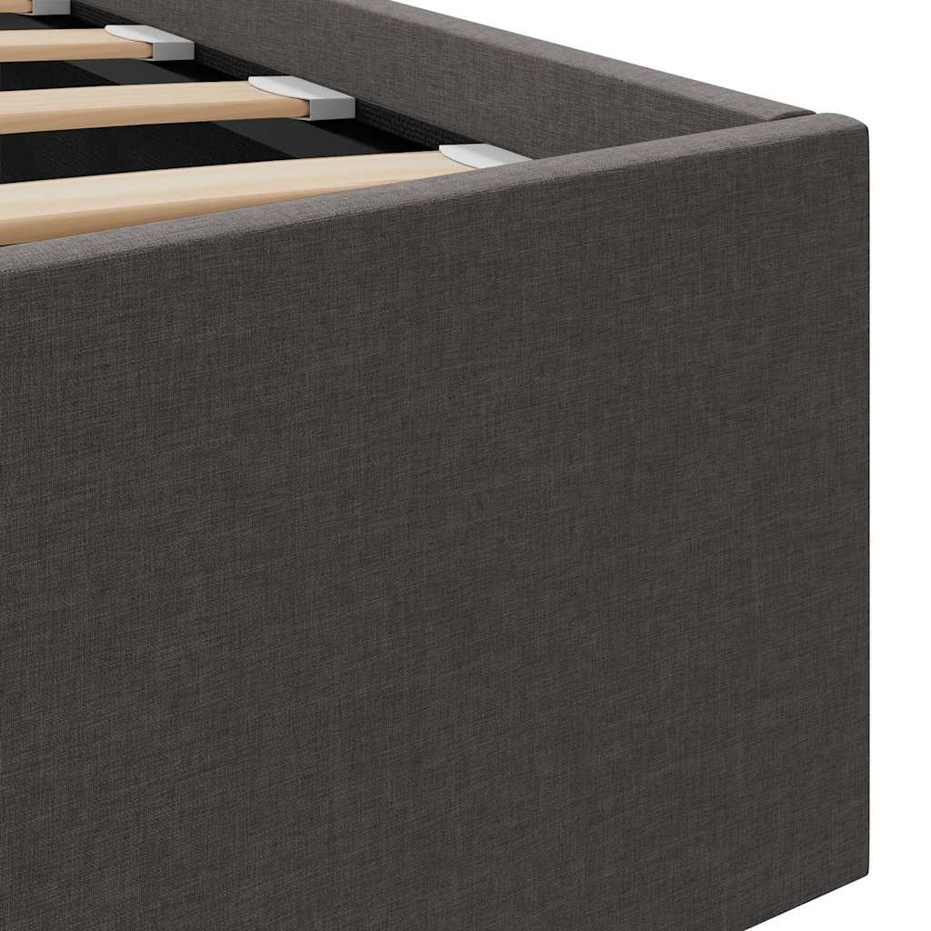 vidaXL Bed Frame with Hydraulic Storage Fabric Dark Grey 90x200 cm