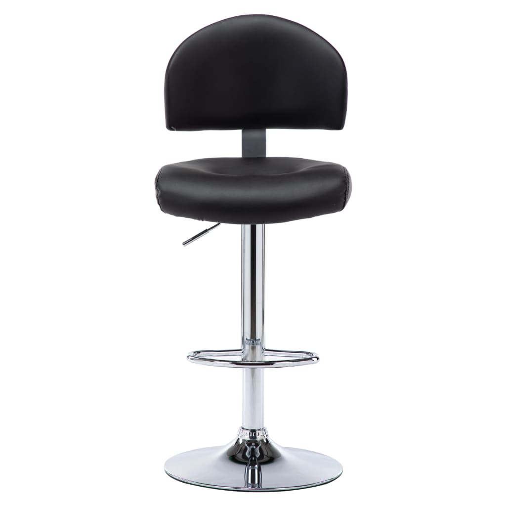 vidaXL Bar Stool Faux Leather Black