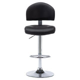 vidaXL Bar Stool Faux Leather Black