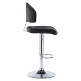 vidaXL Bar Stool Faux Leather Black
