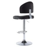 vidaXL Bar Stool Faux Leather Black
