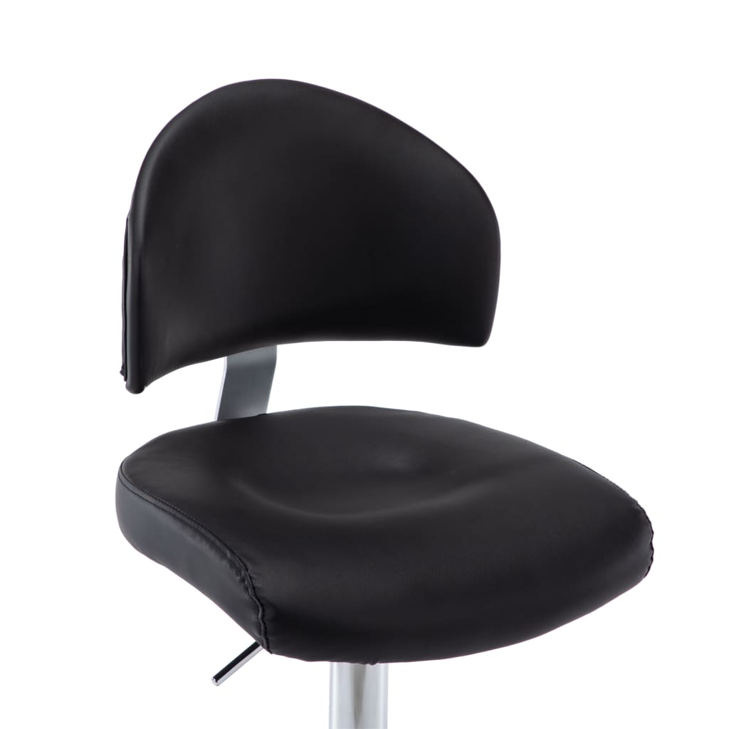 vidaXL Bar Stool Faux Leather Black