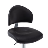 vidaXL Bar Stool Faux Leather Black