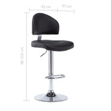 vidaXL Bar Stool Faux Leather Black