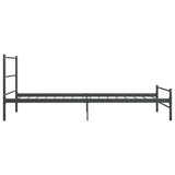 vidaXL Metal Bed Frame Grey 90x200 cm