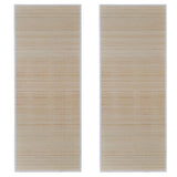 vidaXL Rugs 2 pcs rectangular 120x180 cm bamboo natural