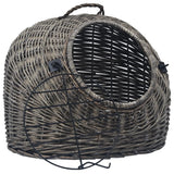 vidaXL Kattendrager 45x35x35 cm natuurlijk wilgenhout grijs