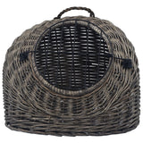 vidaXL Kattendrager 45x35x35 cm natuurlijk wilgenhout grijs