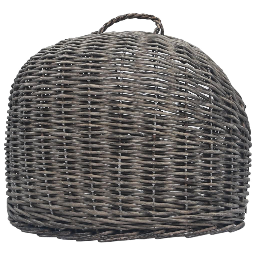 vidaXL Kattendrager 45x35x35 cm natuurlijk wilgenhout grijs