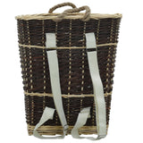 vidaXL Log Basket with Carry Handles 44.5x37x50 cm Natural Willow