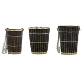 vidaXL Log Basket with Carry Handles 44.5x37x50 cm Natural Willow