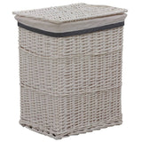 vidaXL Laundry basket willow white