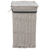 vidaXL Laundry basket willow white