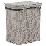 vidaXL Laundry basket willow white