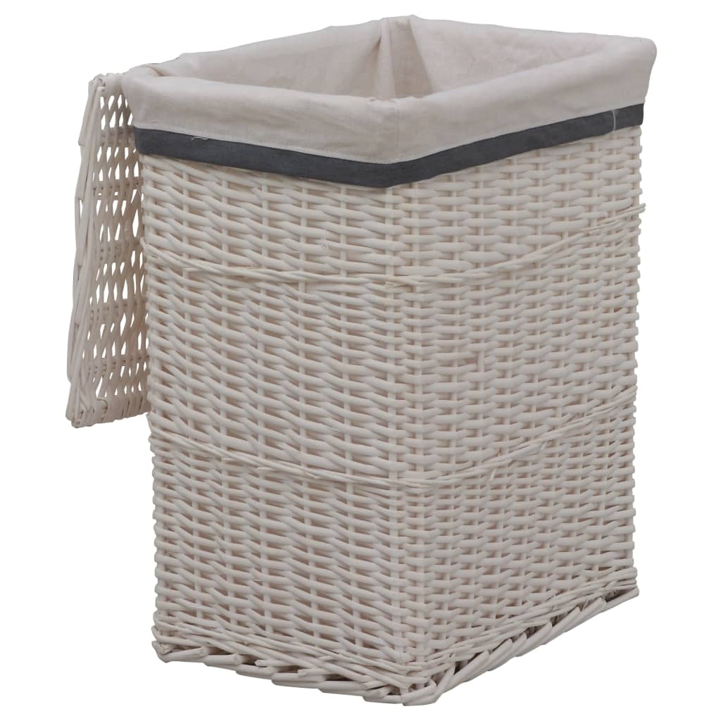 vidaXL Laundry basket willow white