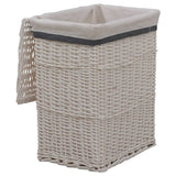 vidaXL Laundry basket willow white