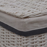 vidaXL Laundry basket willow white