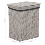vidaXL Laundry basket willow white