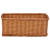 vidaXL 4-Piece Stackable Willow Basket Set Brown