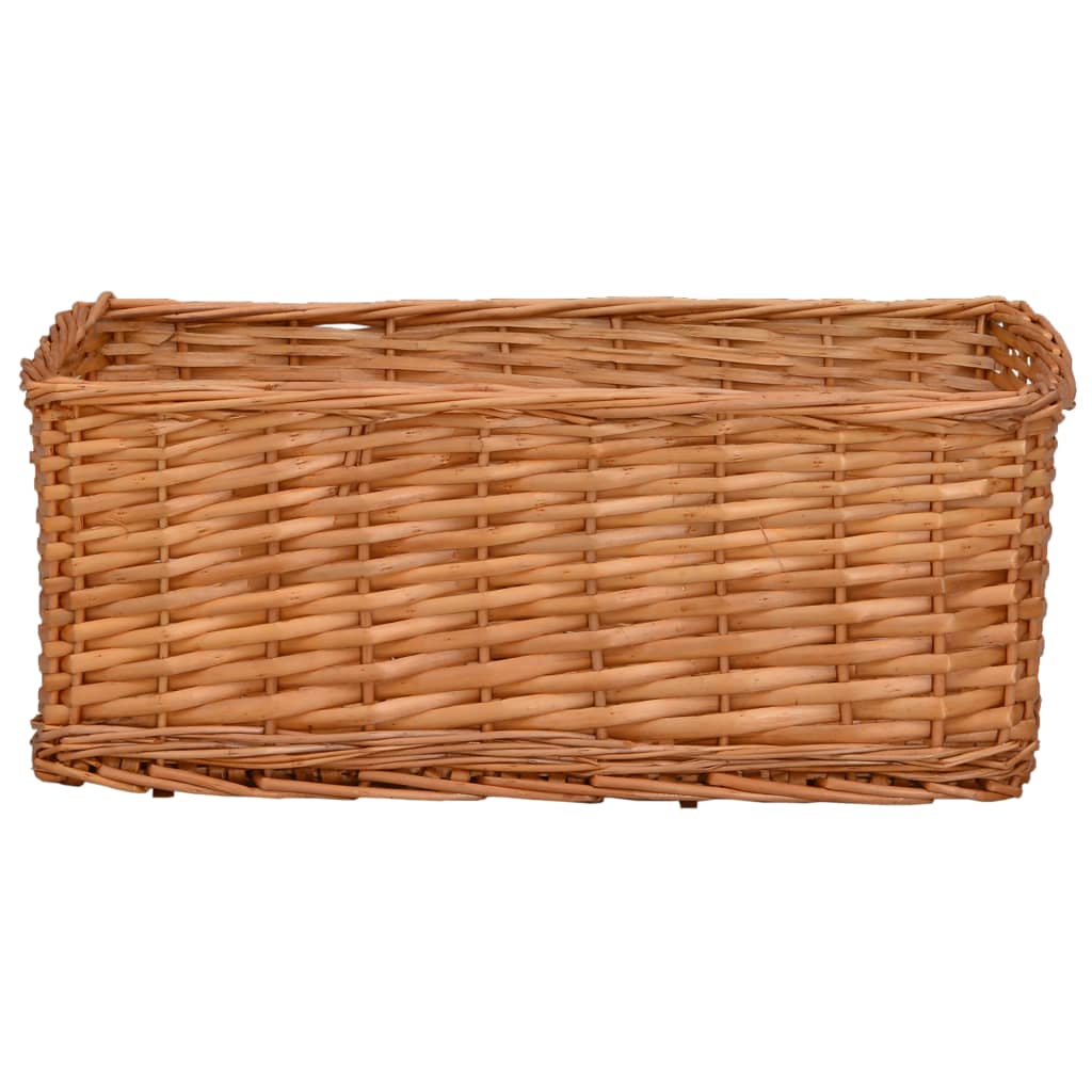 vidaXL 4-Piece Stackable Willow Basket Set Brown