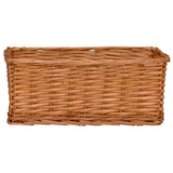 vidaXL 4-Piece Stackable Willow Basket Set Brown